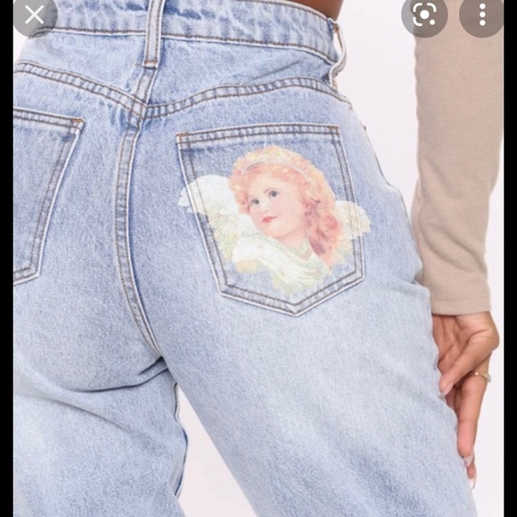 Fashion Nova On Angels Wings Mom Jean - Picture 3 of 8